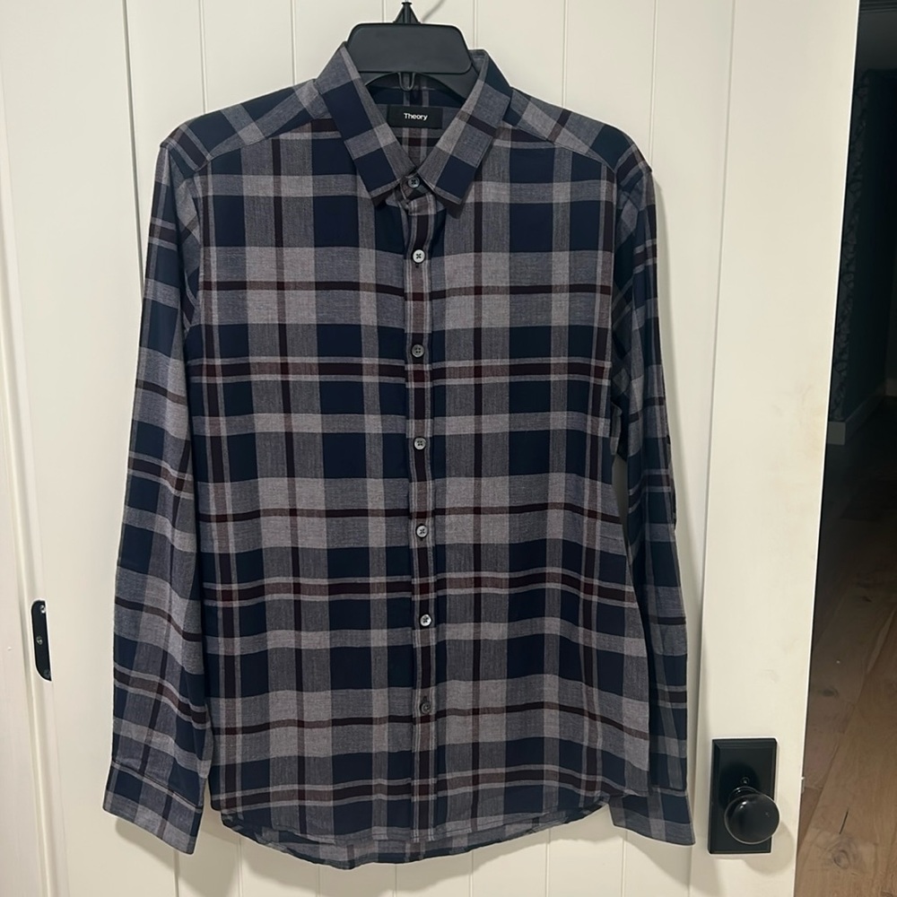 Theory LS Plaid Shirt